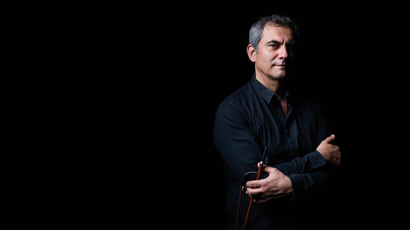 Claude Tchamitchian en solo avec sa contrebasse pour le projet In Spirit